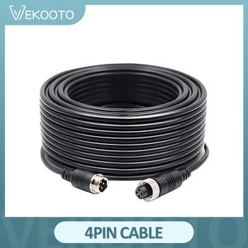 Cable de vídeo de extensión de aviación de 4 pines 3M 5M 10M 15M 20M para cable de conexión de cámara de Monitor de autobús de camión