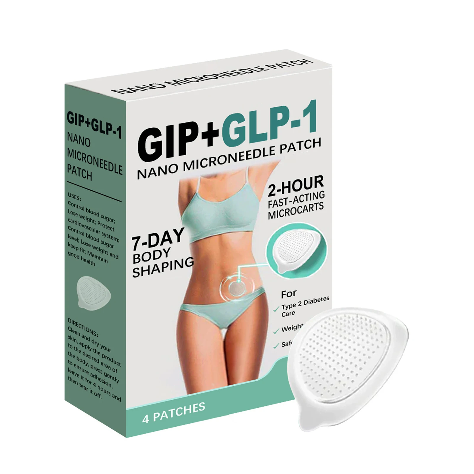 

4pcs 7-days Body Shaping Care Patches Gentle Firming Skin Lazy Daily Nursing Stickers Suitable For Women Men Health Care Tool