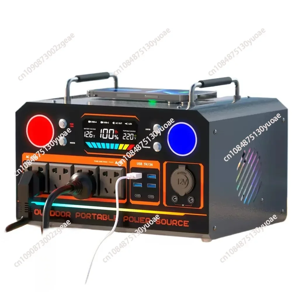 NEW,Solar Energy Mobile Outdoor Power Supply 220V, Large Capacity, Battery, Computer, Portable Live Streaming with Socket