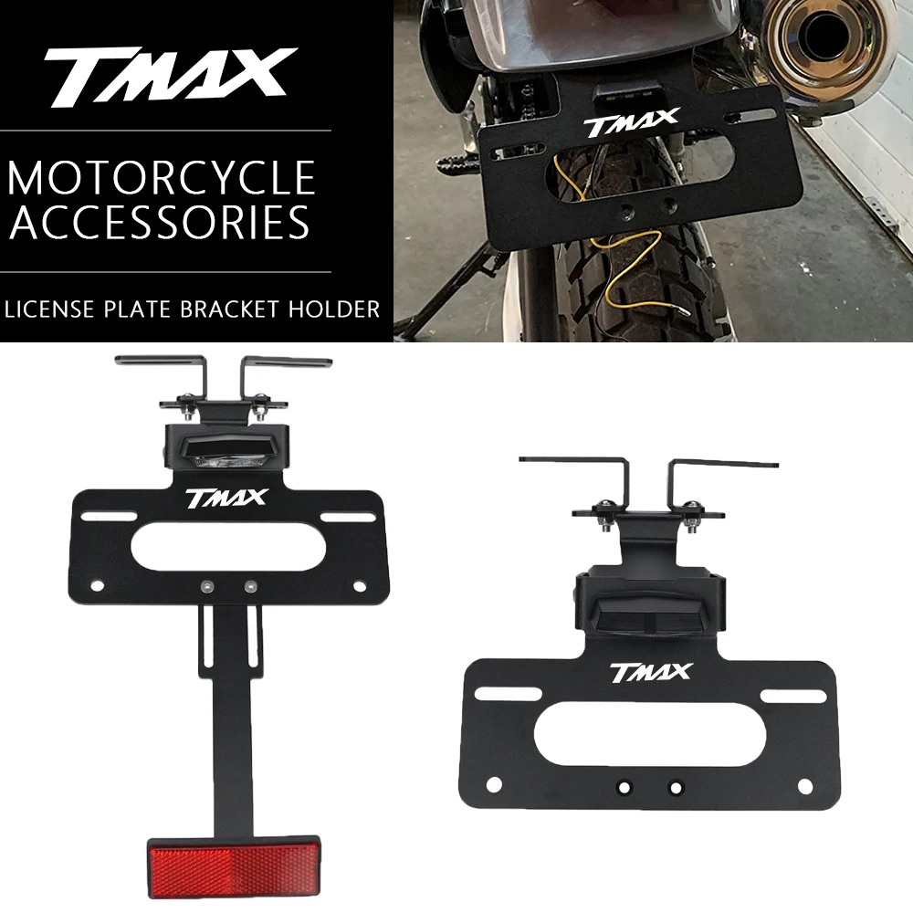 

For YAMAHA TMAX 530/500/560 TMax530 SX DX TECH MAX T-MAX 560 ABS License Plate Bracket Licence Plate Holder Frame Number Plate