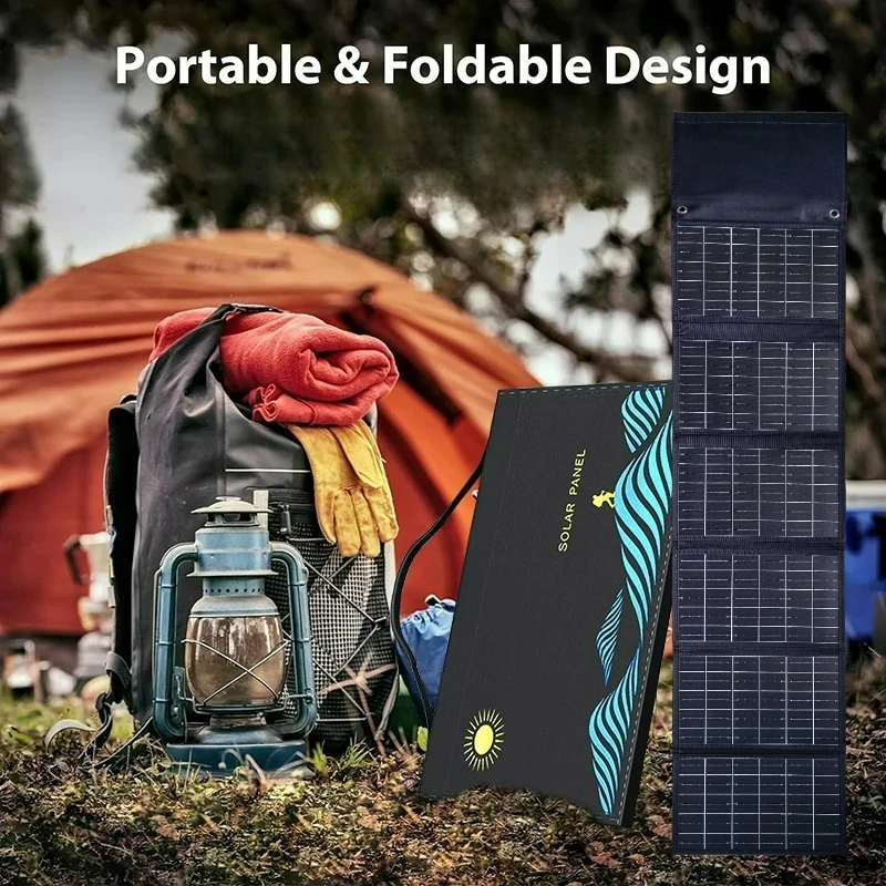50W 90W Foldable Portable Sola - Solar Emergency Charger recension och pris