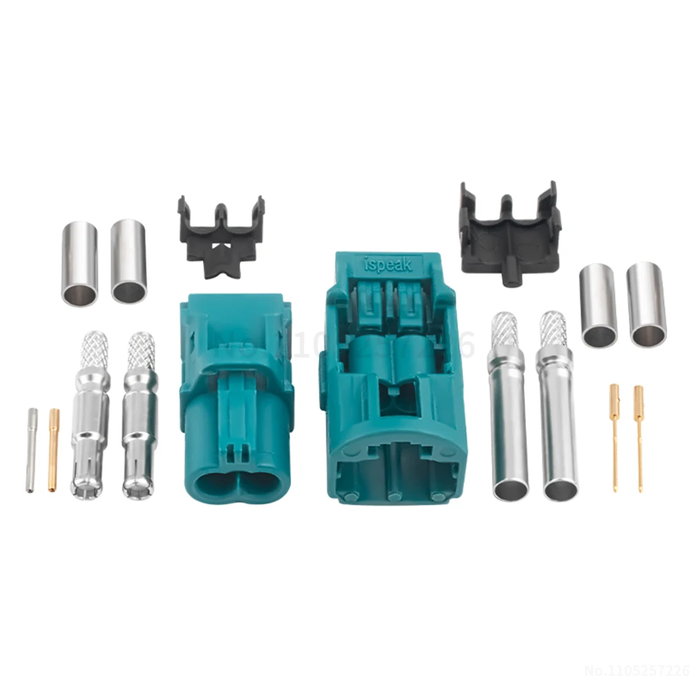 Rosen version mini mini FAKRA two-in-one male-female connector with dual chambers MINI fakra connection head (1 pcs)