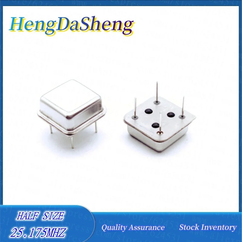 5Pcs/Lot In-line Square Active Crystal Oscillator 25.175MHZ 25.175M OSC Half Size Clock Vibrator DIP-4