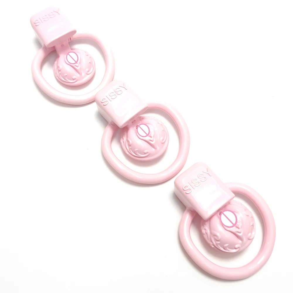 Super Small Sissy BDSM Pussy Vaginal Chastity Cage 4Rings Ladyboy Male Chastity Devices Cock Cage CD TS Penis Ring Lock Sex Toys