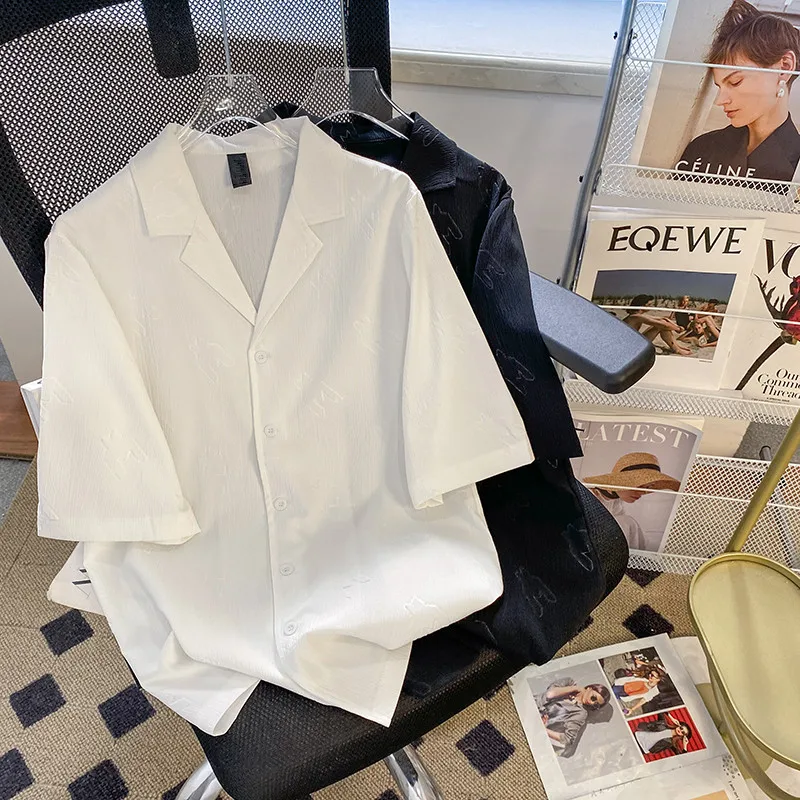 

Мужская летняя футболка свободного кроя из ледяного шелка в корейском стиле для подростков