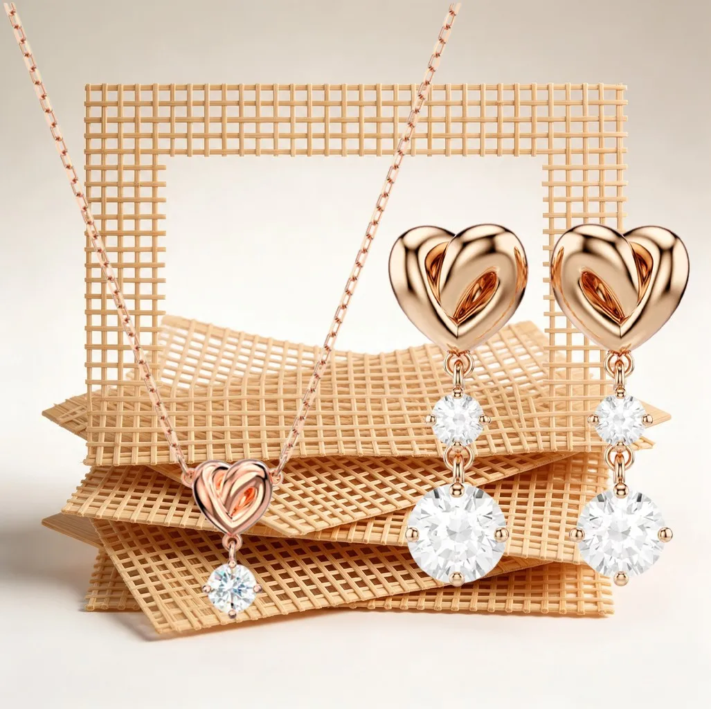 2026 New Arrival:Dazzling Precision Cut Crystal Necklace Set Women's Banquet Glamour Luxe Texture Sparkle 3