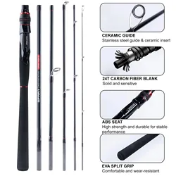 Kit de Pesca Goture todo en uno – Caña carbono y carrete giratorio