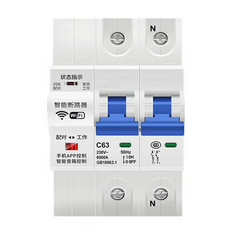 1-4P WIFI Smart Circuit Breaker WiFi Interruptor Automático 230V/240V IoT Smart Home Air Switch