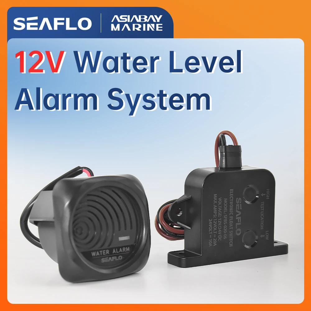 SEAFLO 12V Marine Water Level Alarm System - Advanced Electronic Bilge Water Level Detection and Alarm Switch Series