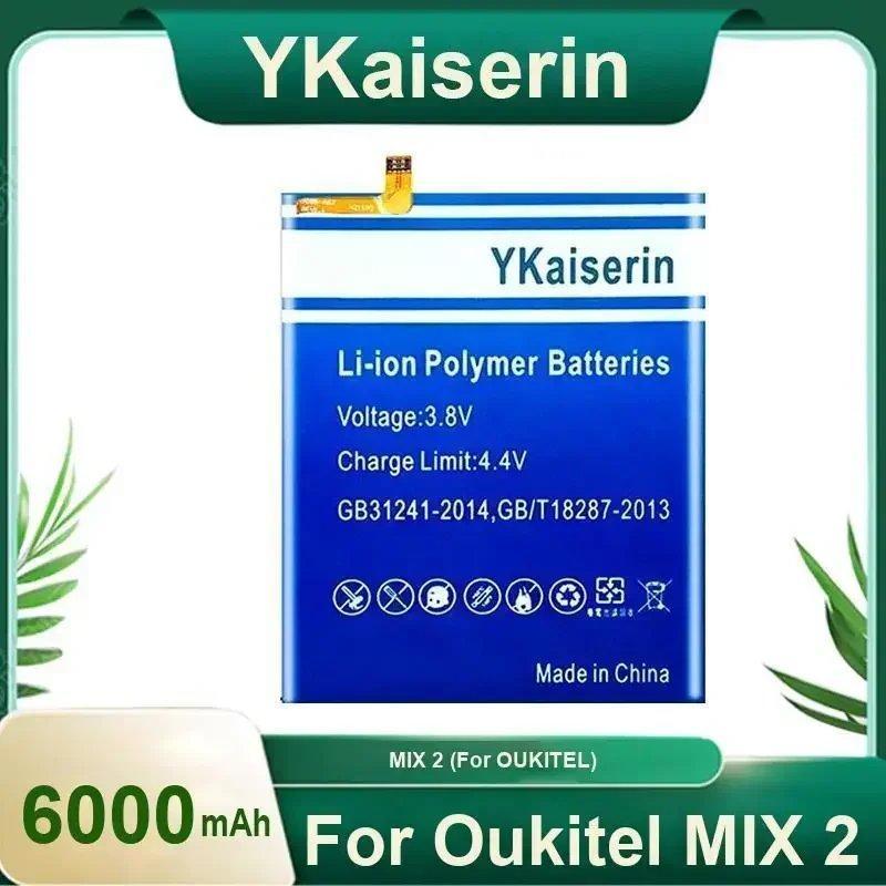 

Аккумулятор YKaiserin емкостью 6000 мАч для Oukitel MIX 2 MIX2, новая батарея + трек, без гарантии, 2 года