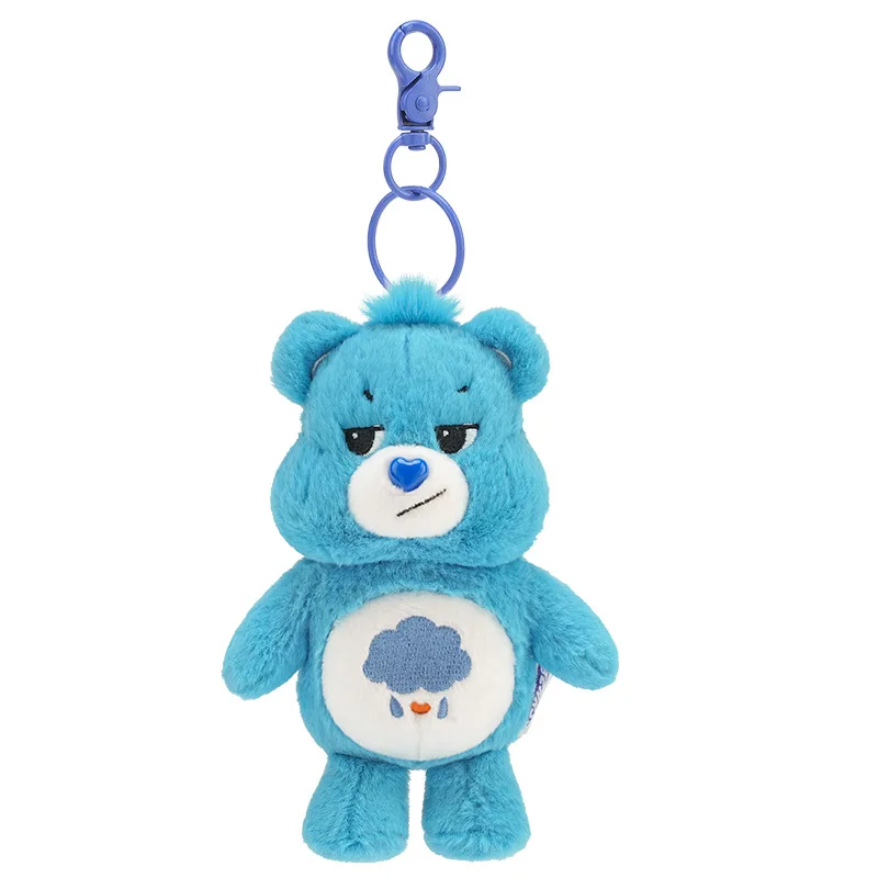 15cm Kawaii Carebears Anime Hobby Rainbown Bear Plush Pendant with sound Keychain Bag Pendant Dolls Christmas Birthday Gifts