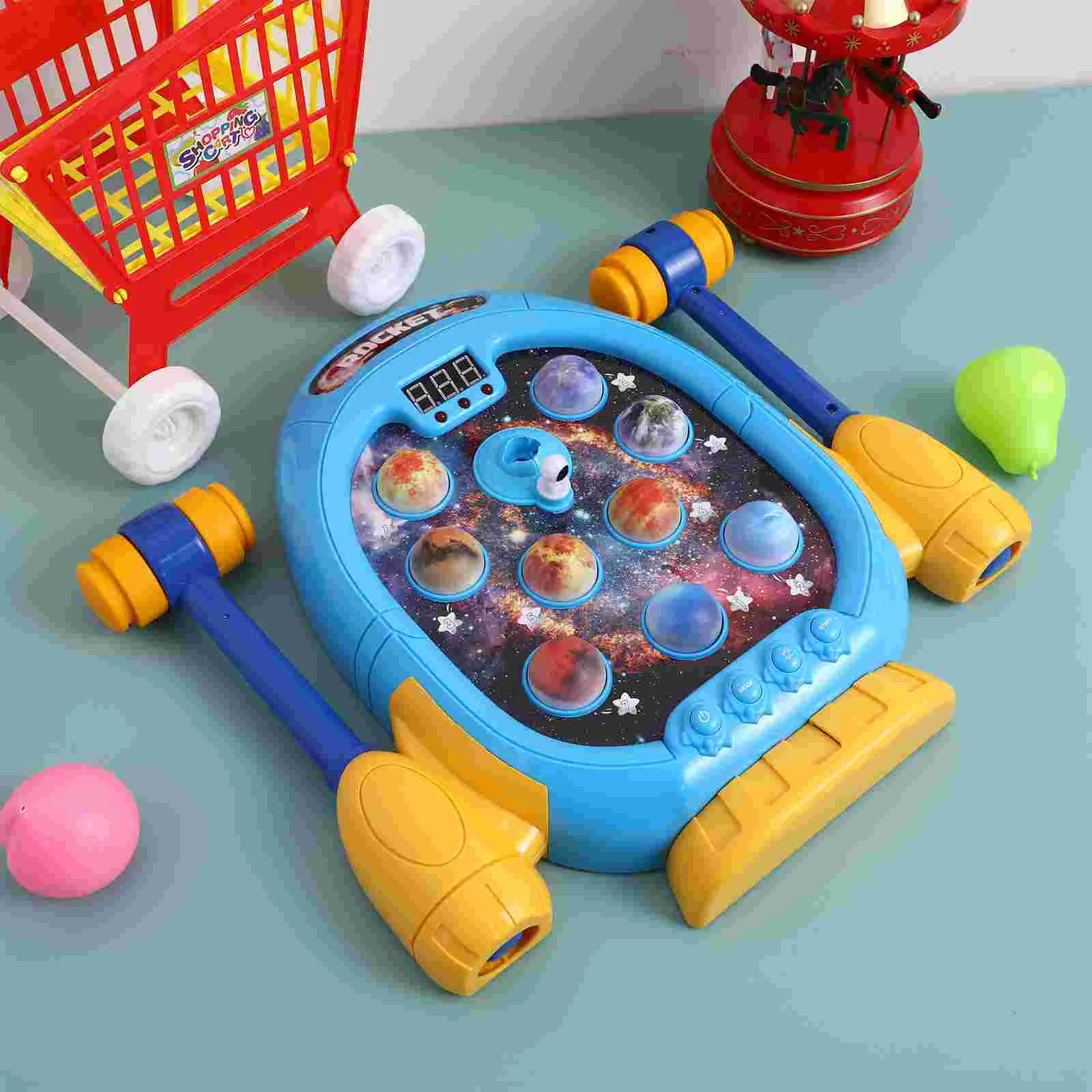 Interactive Toddler Toys Whack Game Kids Hammering Pounding Educational Toy Space Theme Safe Plastic Automatic Up