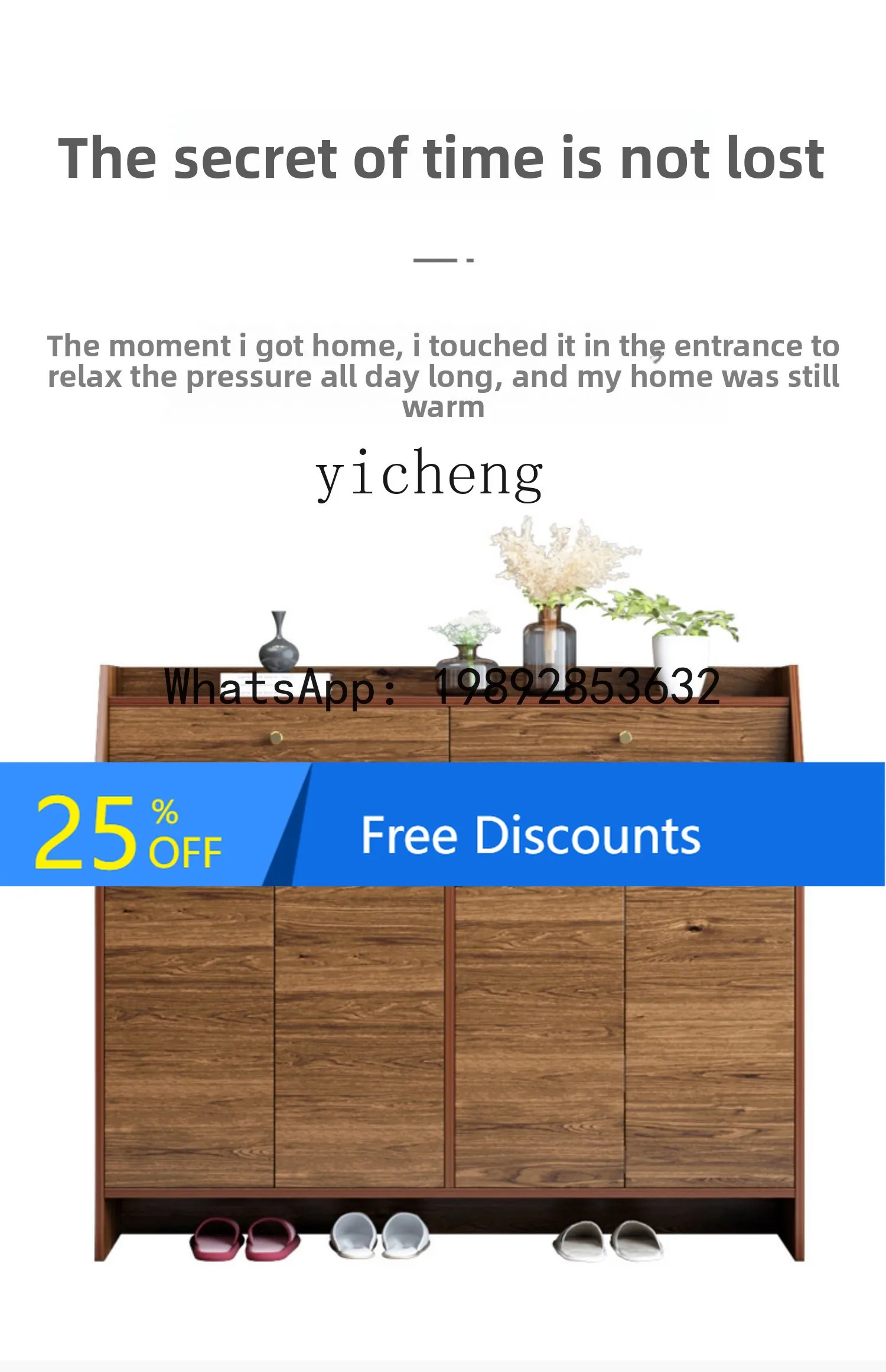 ultra-thin shoe cabinet household large-capacity entrance cabinet modern simple door against the wall integrated space saving