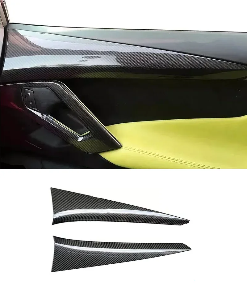 

Real Carbon Fiber Car Door Panel Handle Inserts Cover Trims Replace For Lamborghini Aventador LP700 LP720