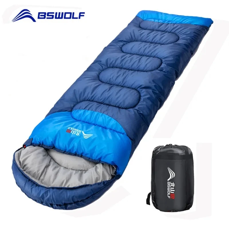 BSWOLF Camping Sleeping Bag Ultralight Waterproof 4 Season Warm Envelope Backpacking Sleeping Bags for Outdoor Traveling Hiking