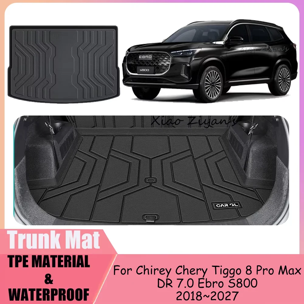 

Для Chirey Chery Tiggo 8 Pro Max DR 7.0 Ebro S800 2018~2027 2019 2020 2021 2022 2023 2024 2025 2026 Автомобильный коврик в багажник из TPE, аксессуар