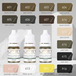 5ml Tattoo Inks Microblading Pigments Colors For Eyebrow Eyeliner Semi Permanent MakeUp Sets Tint Lips Beauty Nano Pigment