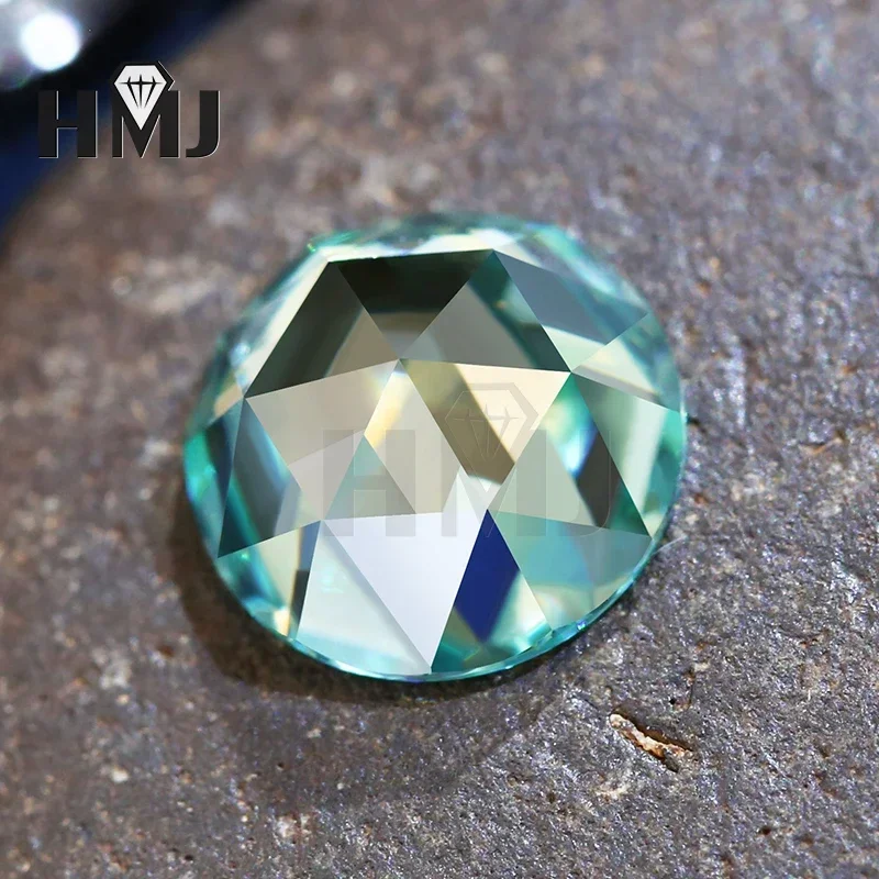 

Rose Cut Moissanite Stone 0.5-10ct GRA Certificate Loose Gemstones Blue Green Yellow Sky Blue D Color beads for jewelry making