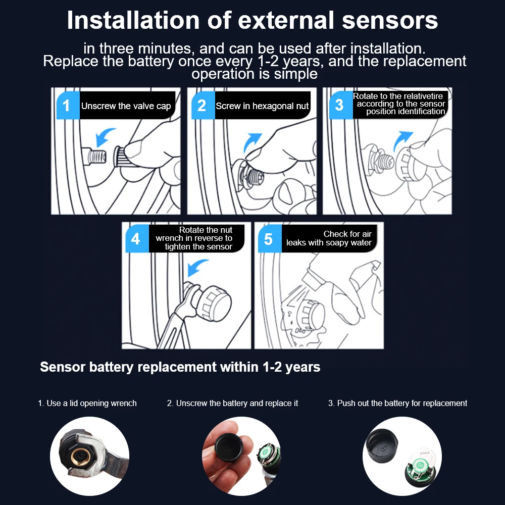 دراجة نارية TPMS نظام مراقبة ضغط الإطارات 2 أجهزة استشعار شاحن USB بالطاقة الشمسية ساعة رقمية إنذار الأمن دراجة نارية اختبار الإطارات