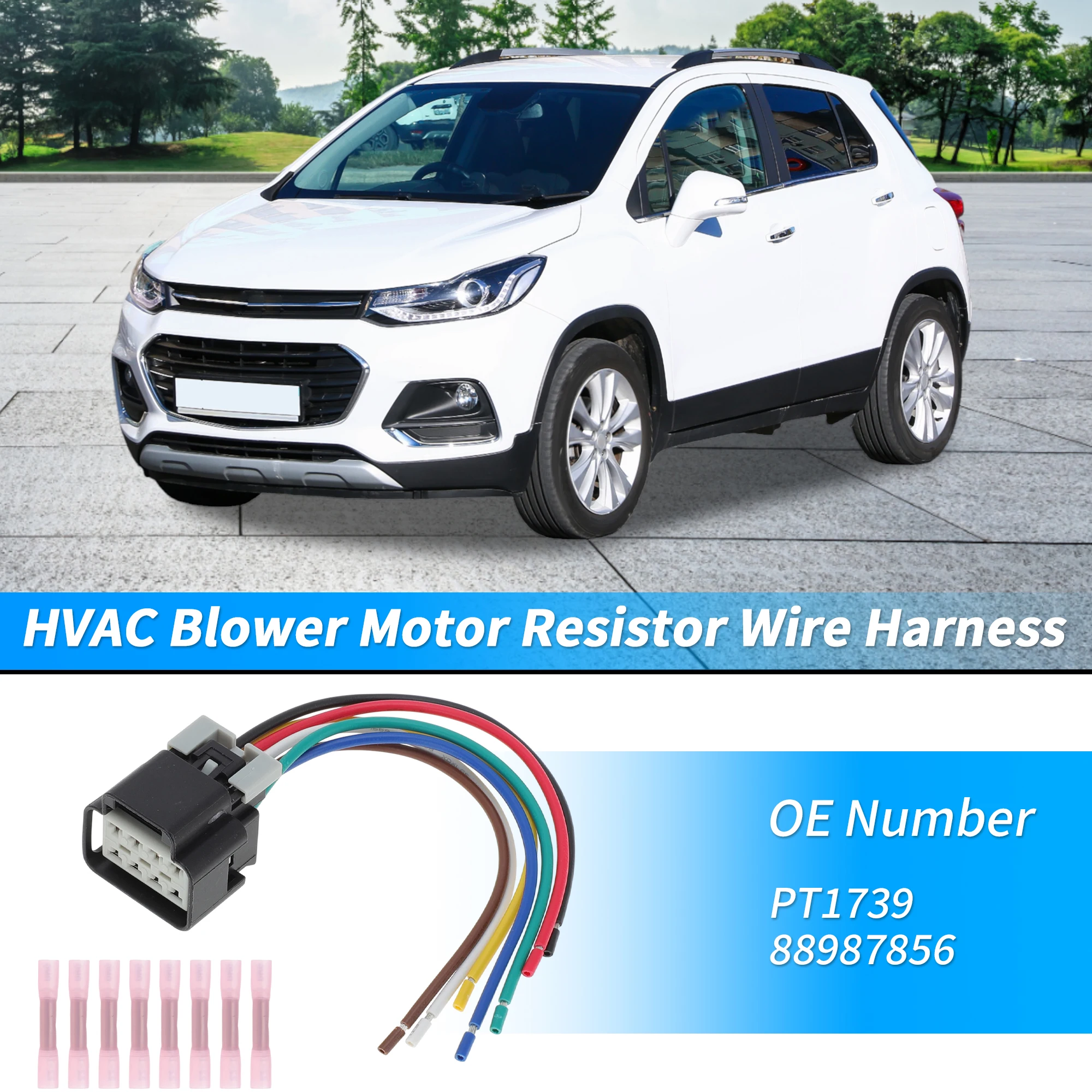 UXCELL No.PT1739/88987856 HVAC Blower Motor Resistor Wire Harness for CHEVY for GMC