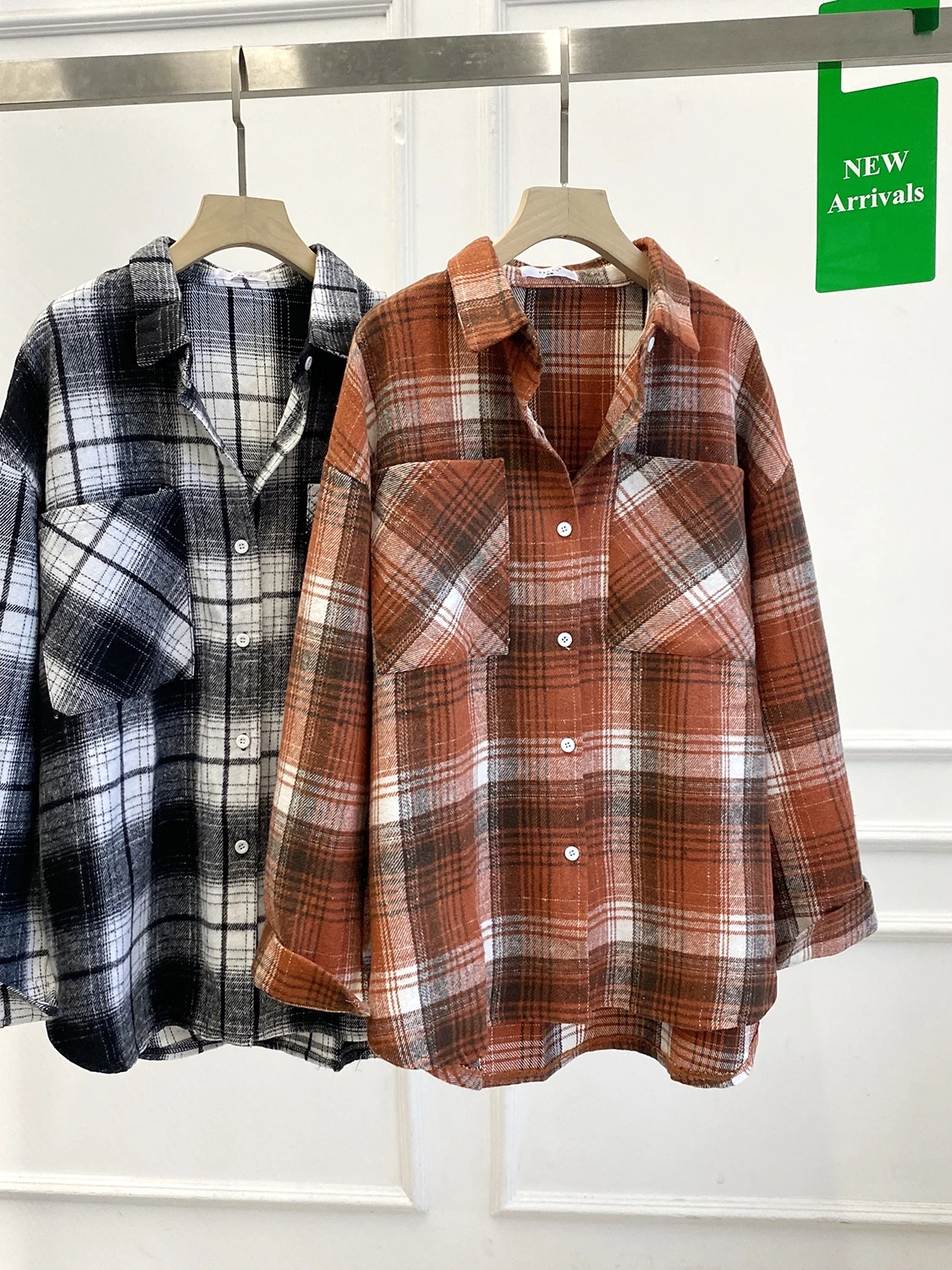 เสื้อผ้าผู้หญิงลายสก็อตสีเรโทร สไตล์ลำลอง สำหรับฤดูใบไม้ผลิและฤดูใบไม้ร่วง สไตล์เกาหลีใหม่ ใส่ได้หลายแบบ ผ้าผสมฝ้าย