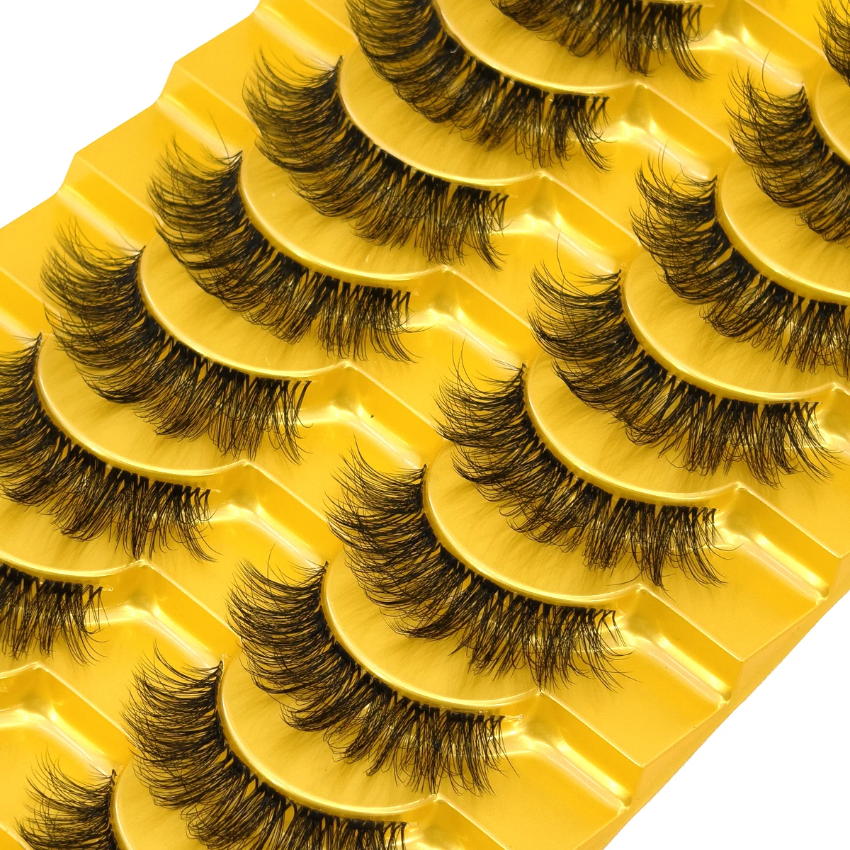 HBZGTL10Pairs 8D Mink Lashes Natural Mink False Eyelashes Dramatic Volume Fake Eyelash Extension Faux Cils Wholesale Makeup Tool