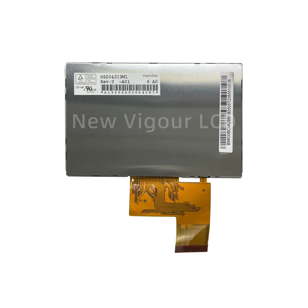 4.3” TTL 40Pin 480*272 Display HannStar HSD043I9W1-A00 HSD043I9W1-A01 7210310C63-A2 LCD Screen