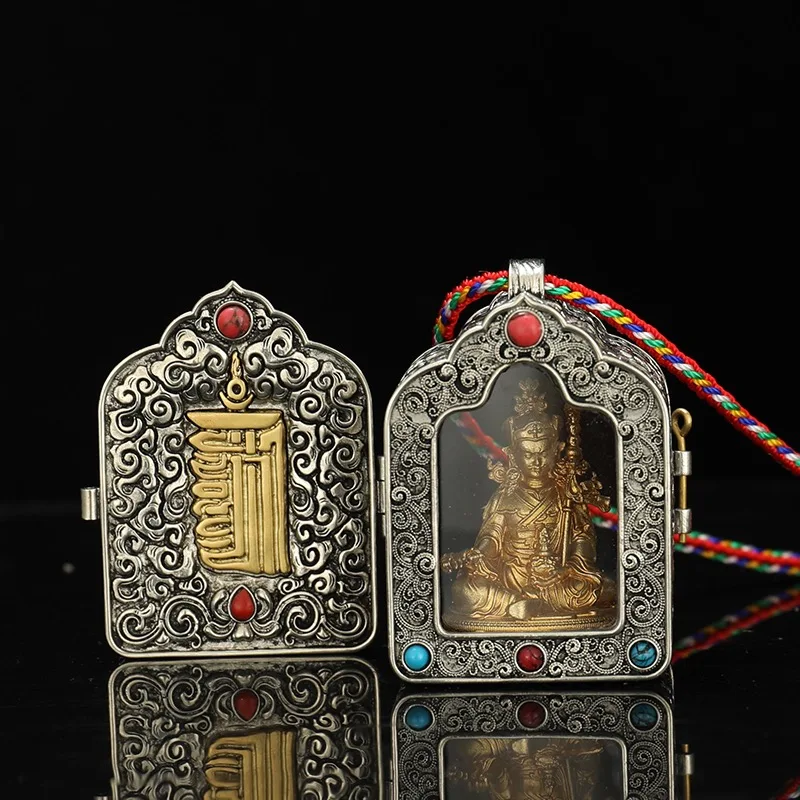 50% OFF 2023 Nepal Tibet Temple Omnipotent  Guru Rinpoche Buddha Pocket amulet bless safety good luck all-powerful talisman
