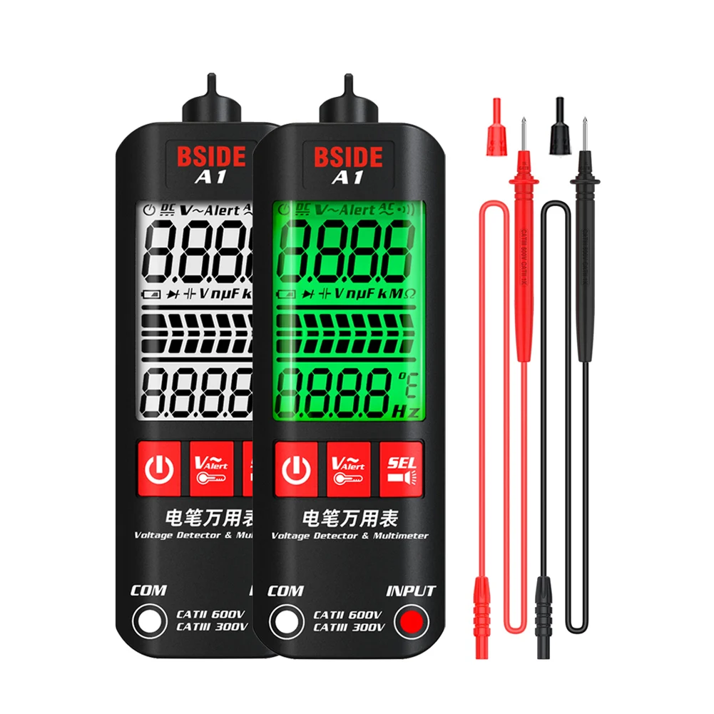 

A1 Fully Automatic Anti-Burn Intelligent Digital Multimeter Digital LCD Backlight Multimetro Voltage Ohm NCV Hz Live Wire Tester