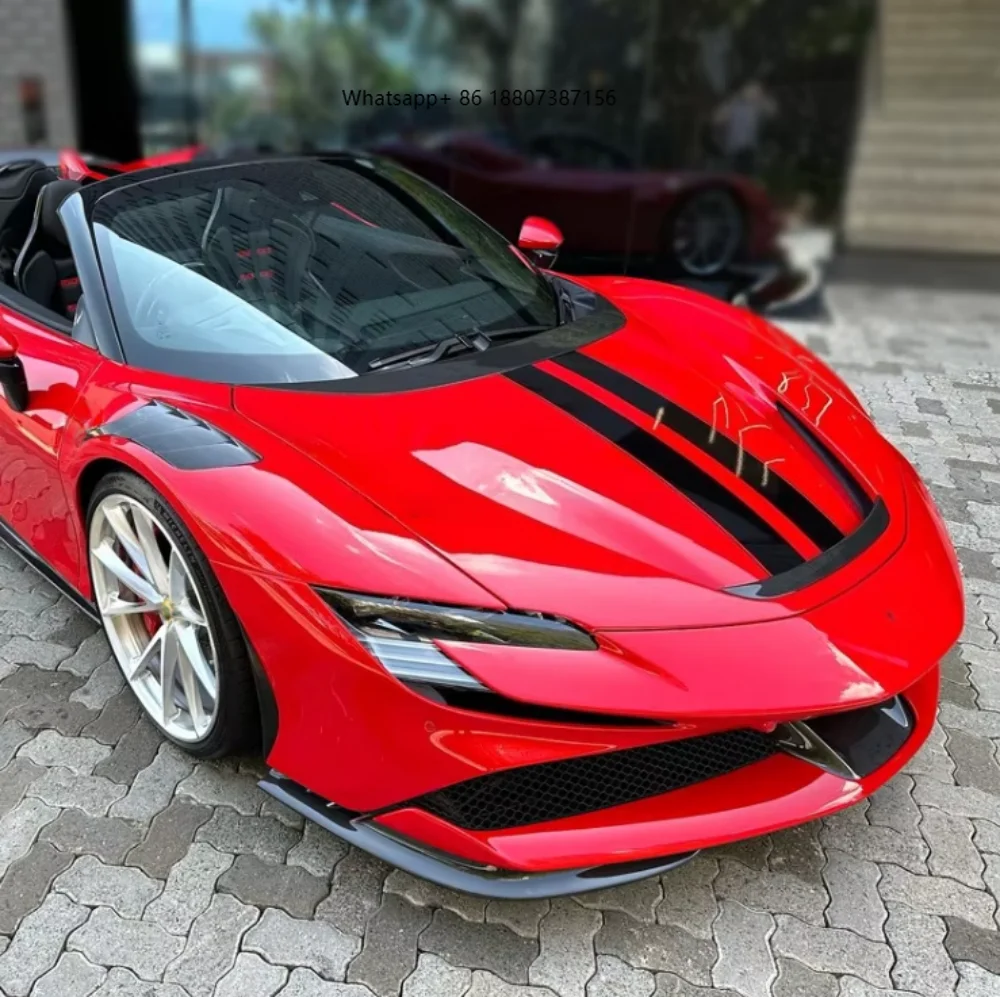 

Engine Cover Body Kit forFerrari SF90 New Dry Carbon Fiber Front Hood air Outlet Decoration SF90 Automotive Parts