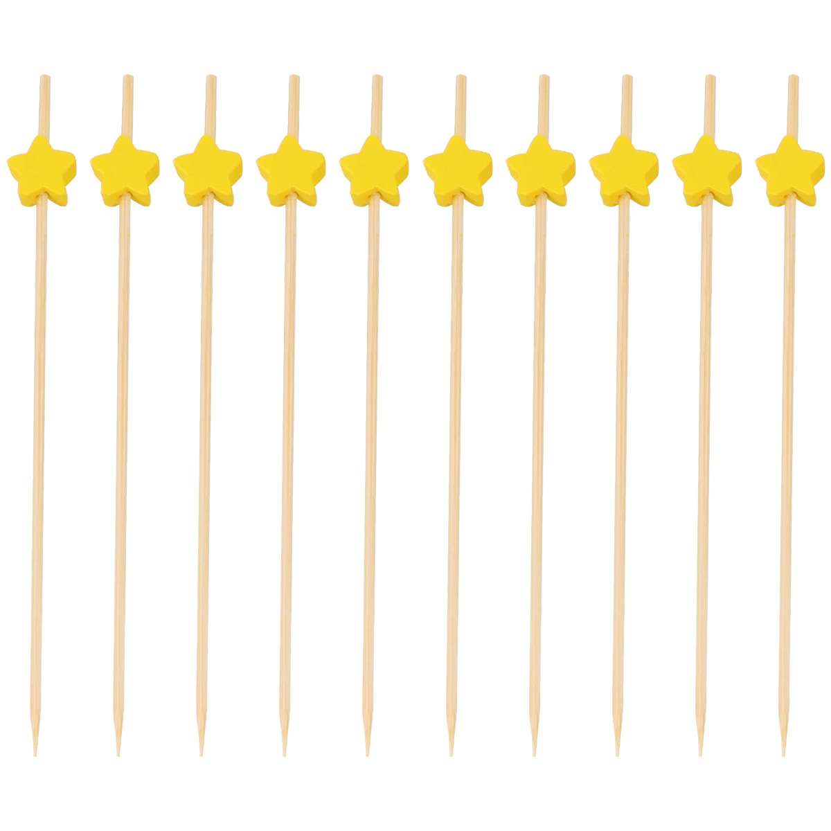 

100 шт. одноразовые пищевые палочки, бамбуковые шампуры, экологически чистые коктейльные палочки для еды, звездный дизайн, кухонные барные инструменты