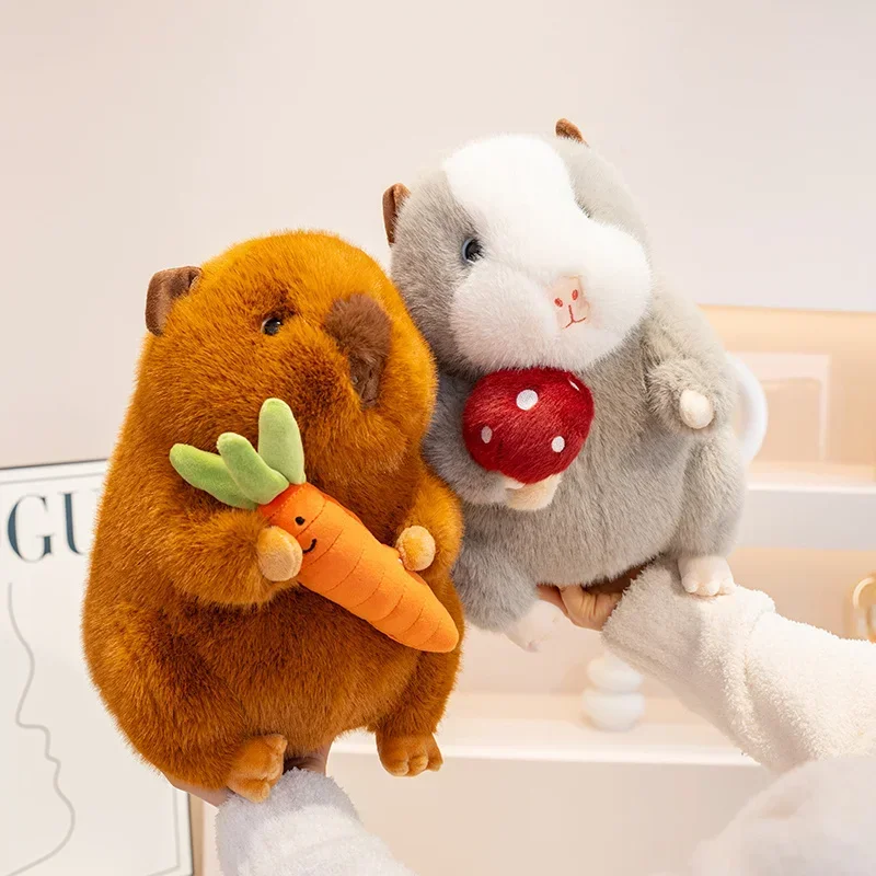 Cute Real Life Guinea Pig Plush Doll Kawaii Piggy Stuffed Capybara Toys Simulation Animal Huggable Pillow Lovely Christmas Gift