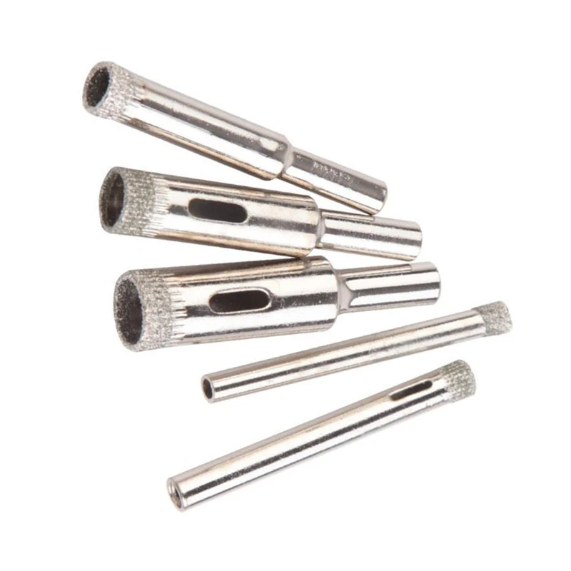 5 Pieces Diamond Hole Drill Bit Set 5-12mm for Glass Ceramic Tile Marble Cutting Corrosion-resistant Portable Dropship