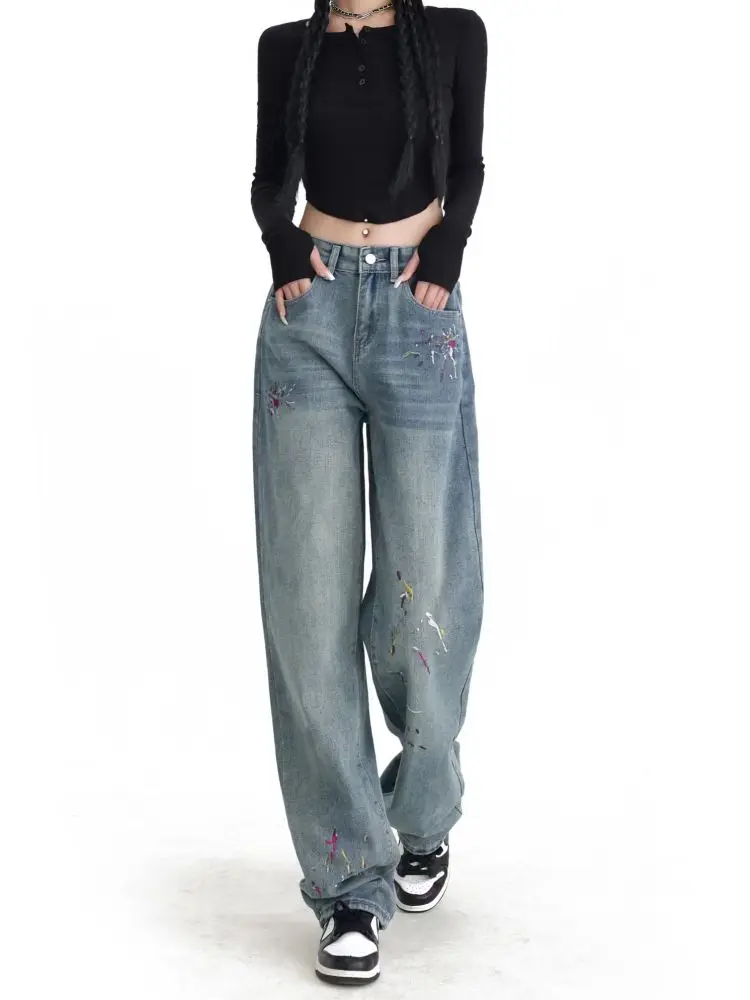 

Baggy Jeans For Women Denim Pants Vintage Jeans High Waist Streetwear Y2k Harajuku Fashion Female Trousers