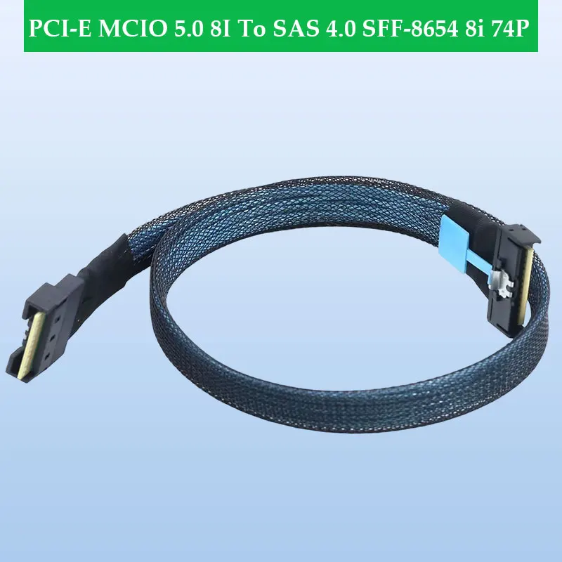 

ADT-Link PCI-E MCIO 5.0 8I к Slimline SAS 4.0 SFF-8654 8i 74P Универсальный удлинительный кабель-адаптер с защитой от перекида