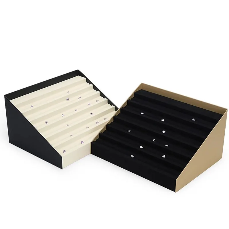 الرجعية مجوهرات عرض موقف حلقة أقراط رفوف العرض قلادة سلم عرض تخزين الرف اكسسوارات مجوهرات الدعائم #6