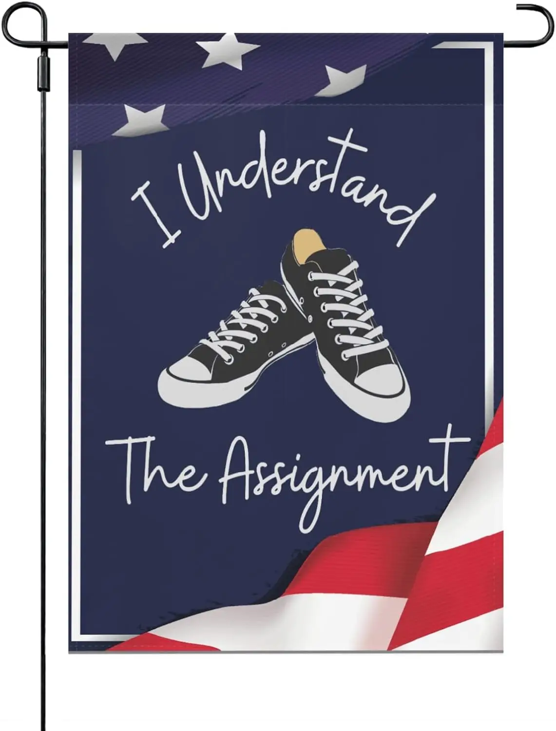 I Understand The Assignment Chucks And Pearls Yard Flag One Size Humorous Outdoor Flags Double Sided Rustic Funny Garden