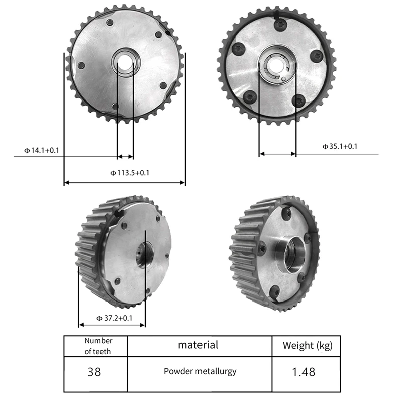 0805G4 Car Timing Gear VVT Gear Engine Gear For Peugeot 407 307 607 308 807 Citroen C4 C5 C8 9650839280 Parts Accessories 1 PCS