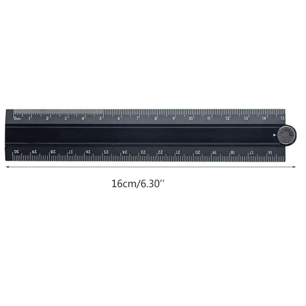 간단한 스타일 접는 눈금자 알루미늄 합금 15cm 30cm 금속 편지지 규칙 접이식 크리 에이 티브 학생 드로잉 측정 도구