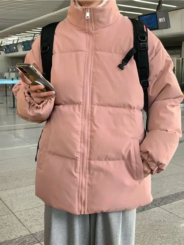 Мужская зимняя верхняя одежда Thiened Cotton Jaet, свободный воротник, модный бренд Hong Kong Sle, теплое полиэфирное волокно