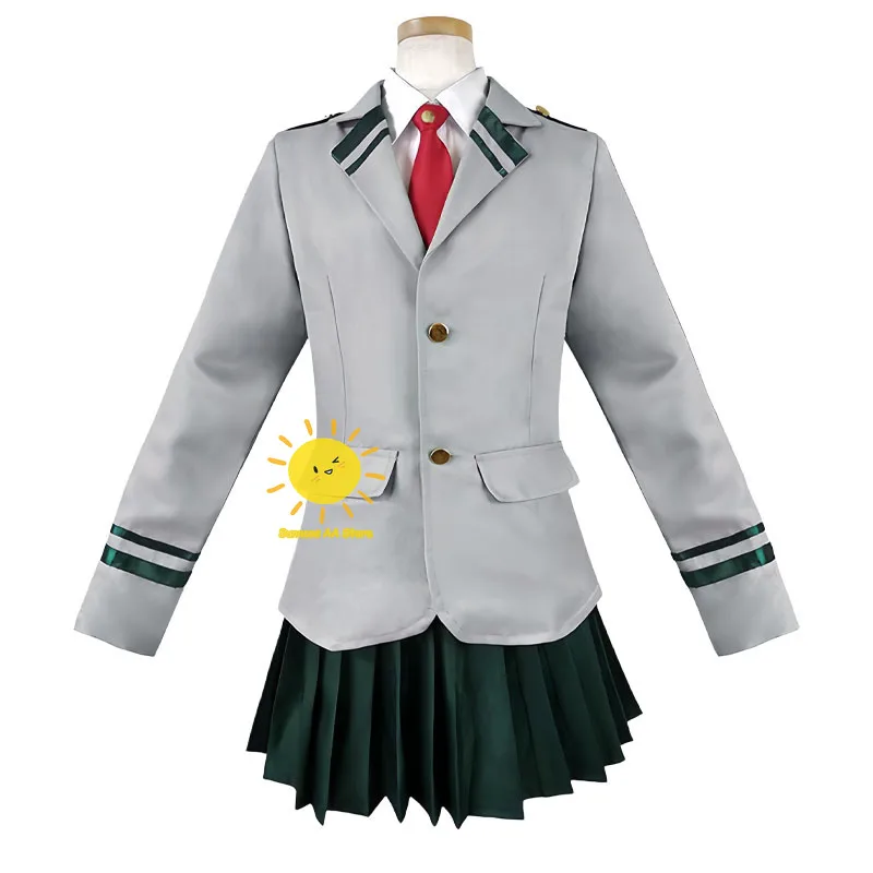 Anime Midoriya Izuku Ochaco Uraraka Cosplay My Hero Academia Cosplay Costumes Uniform Eqaulettes Tie Suits Halloween Cos Unisex - view 3