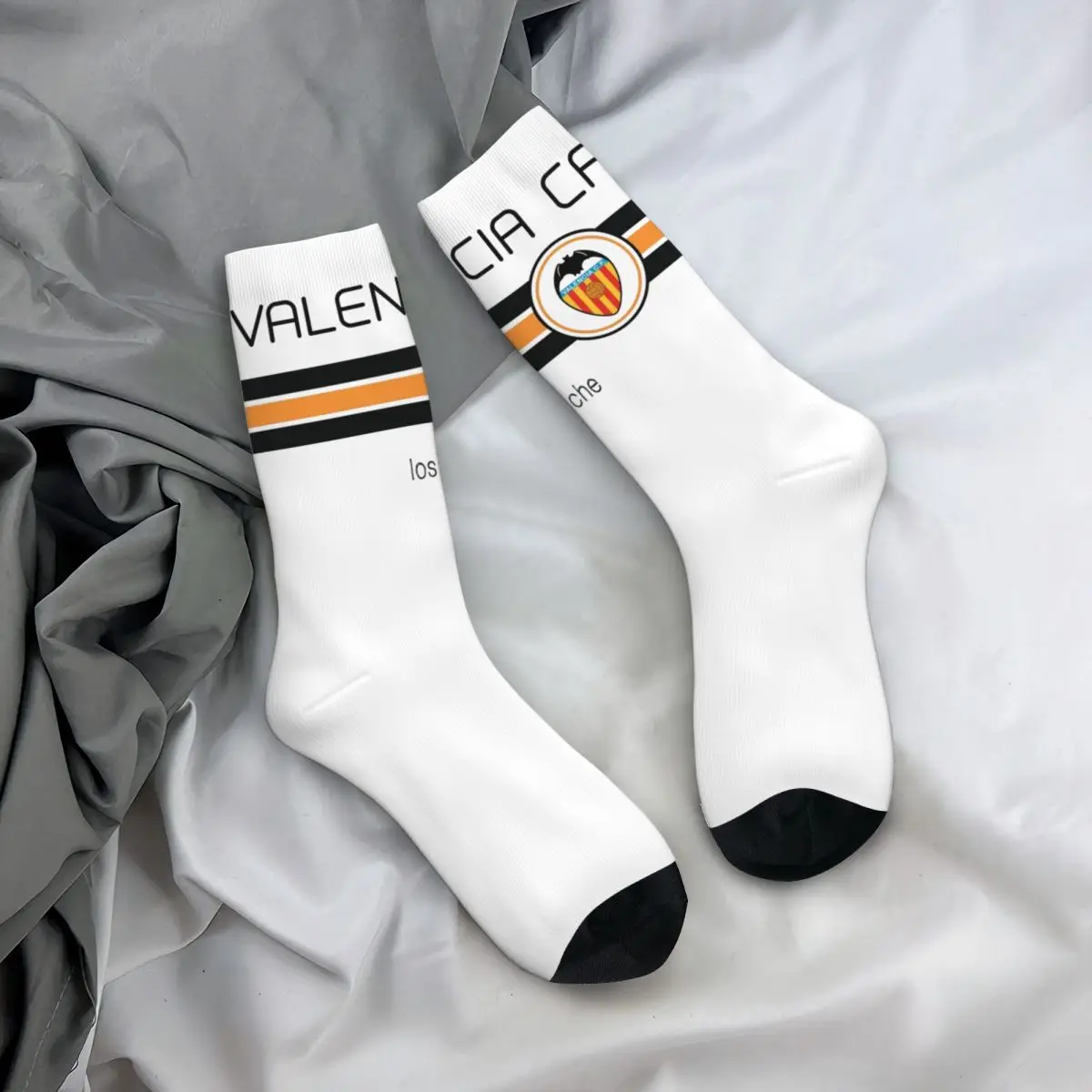 La Liga Valencia CF Socks Winter Stockings Casual Adults Men Comfortable Socks Pattern Cycling Non-Slip Socks