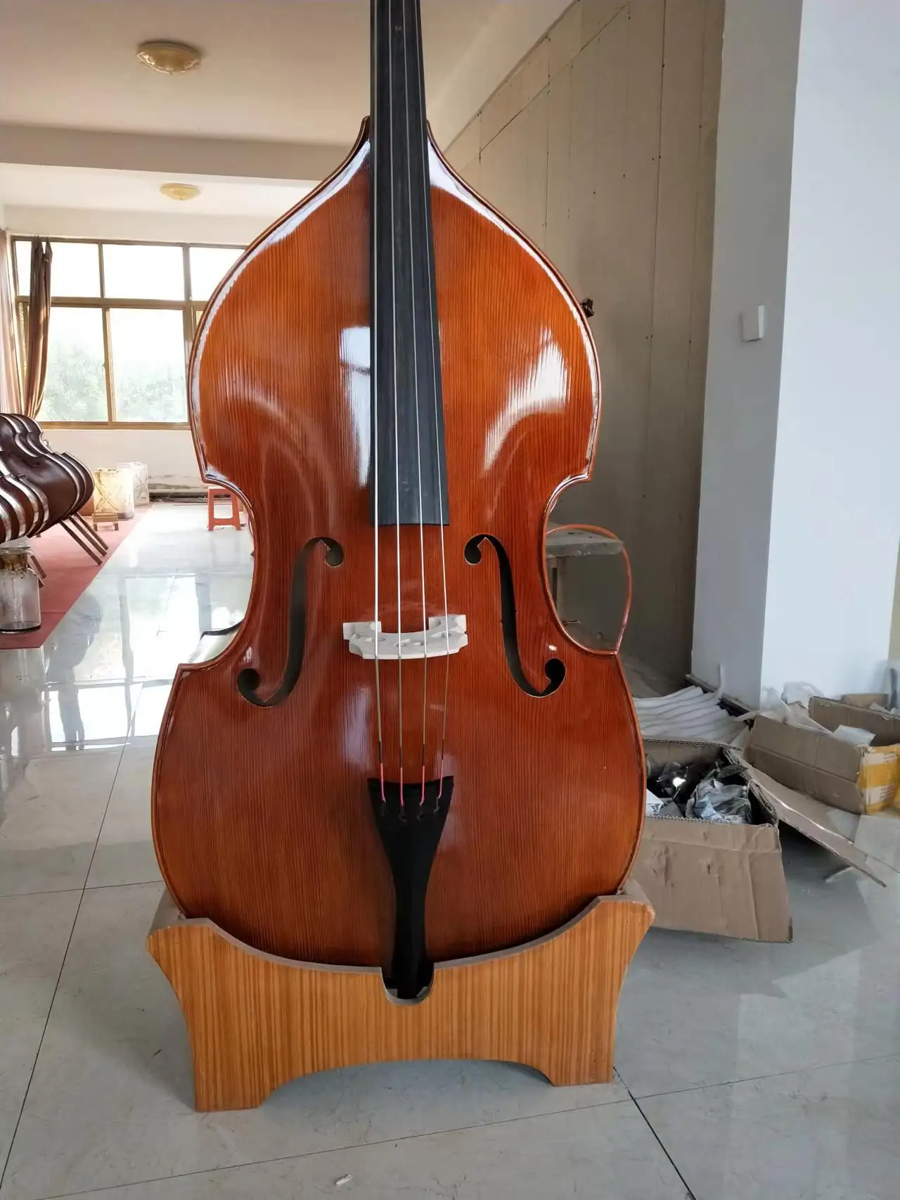 

High-quality Professional Playing Bass, Solid Wood Panel, Double Bass, Patterned Maple Cello