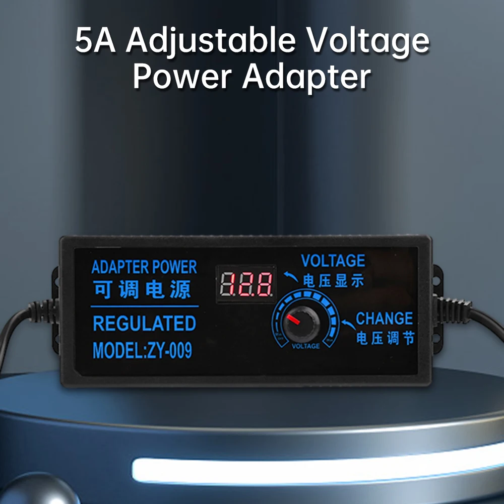 Adaptador de alimentação ajustável abaixador, tensão de escurecimento, temperatura, regulação de velocidade, alimentação comutada, CA DC, 100-240V, DC 3-24V