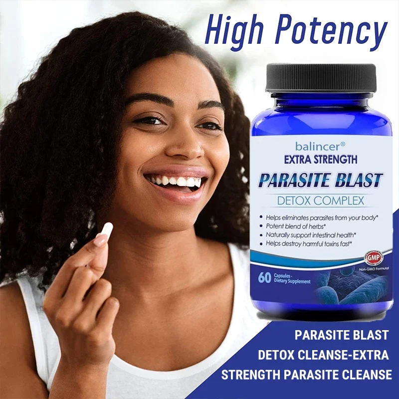 Non-GMO - Parasite-Free Detox Cleansing Supplement, Healthy Living Nutritional Supplement