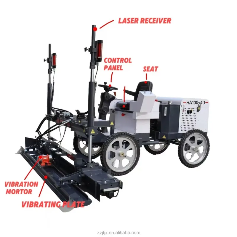 Hot Selling Concrete Laser Screed Machine Self Leveling Design Intelligent Laser Control Electric Floor Leveling Machine