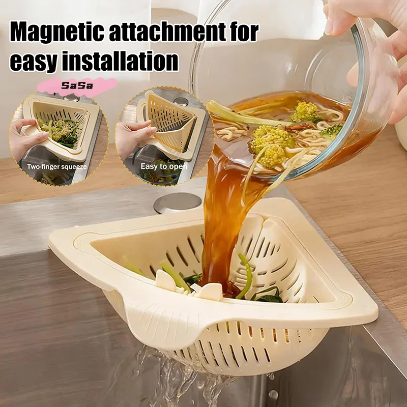 

Kitchen Sink Drain Basket with Handle Food Slag Strainer Residue Processor - Essential Kitchen Accessory for Clean Drains
