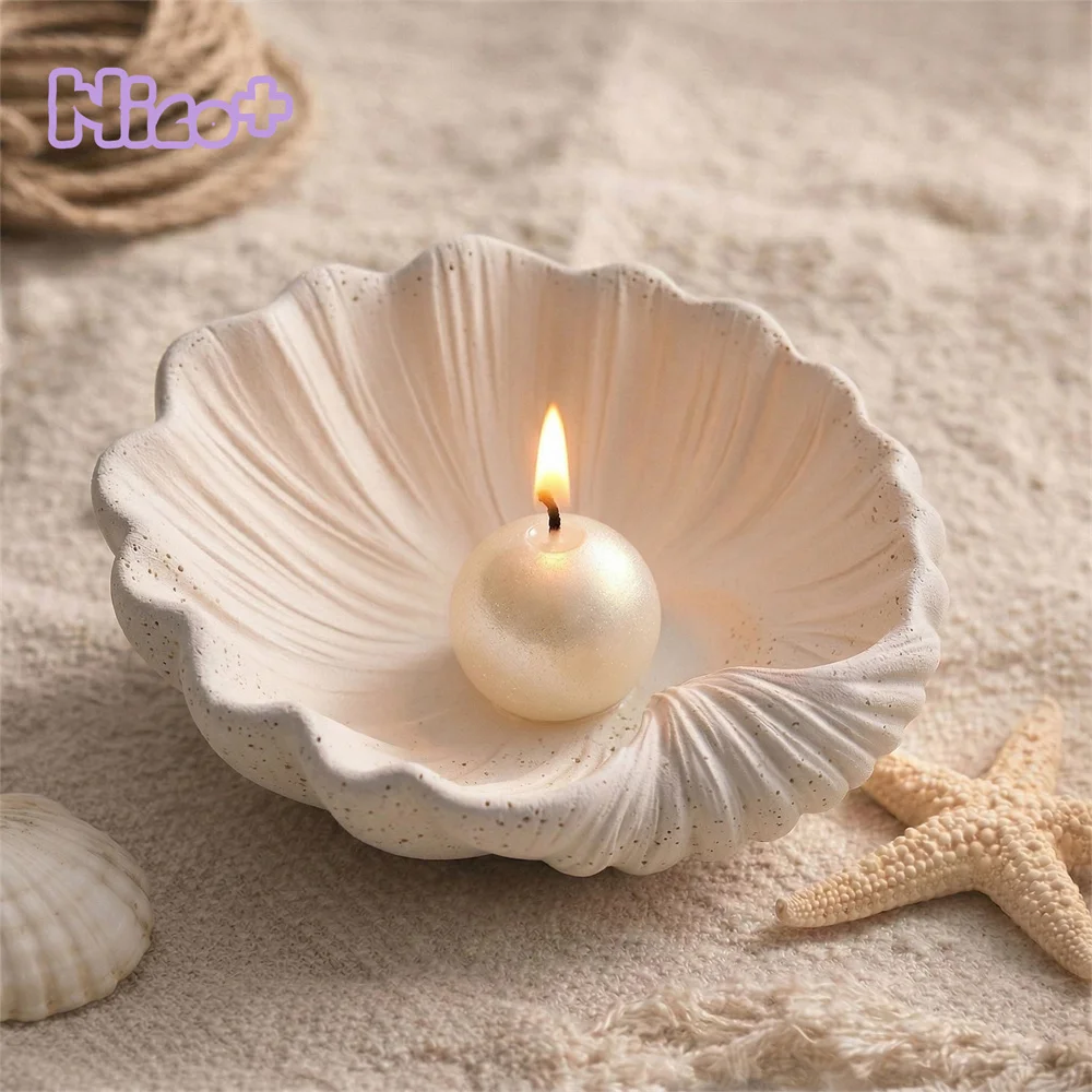 

Azulmostaza x BN La Isla Bonita Island Pearl Tray Silicone Mold Candle Jewelry Holder Jesmonite Gypsum Concrete Mould