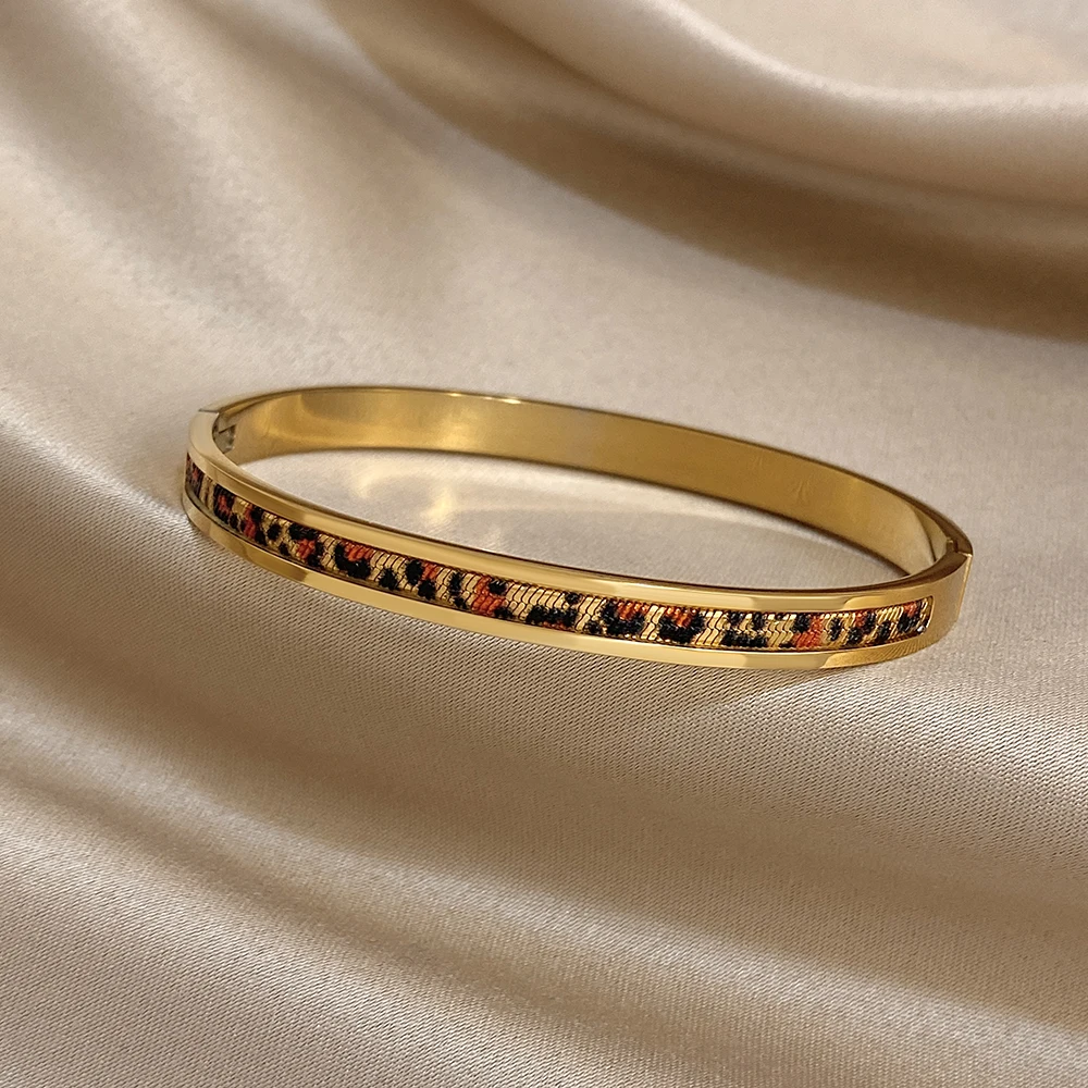 Greatera Modisches, feines Armband mit Leopardenmuster, Persönlichkeit, beliebt, 18 Karat vergoldetes Design, Damen-Armreif, Geschenke, Europa, Amerika