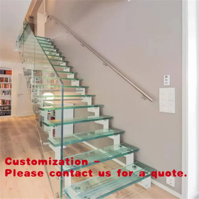 custom.Prima Modern Customized Stainless Steel Indoor Staircase Prefabricated Straight Design Indoor Use